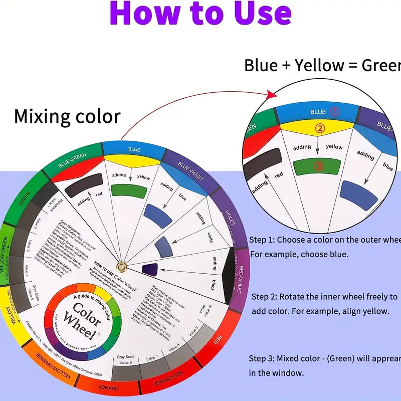 Creative Colour Wheel - 5.5" Paint Mixing & Learning Guide