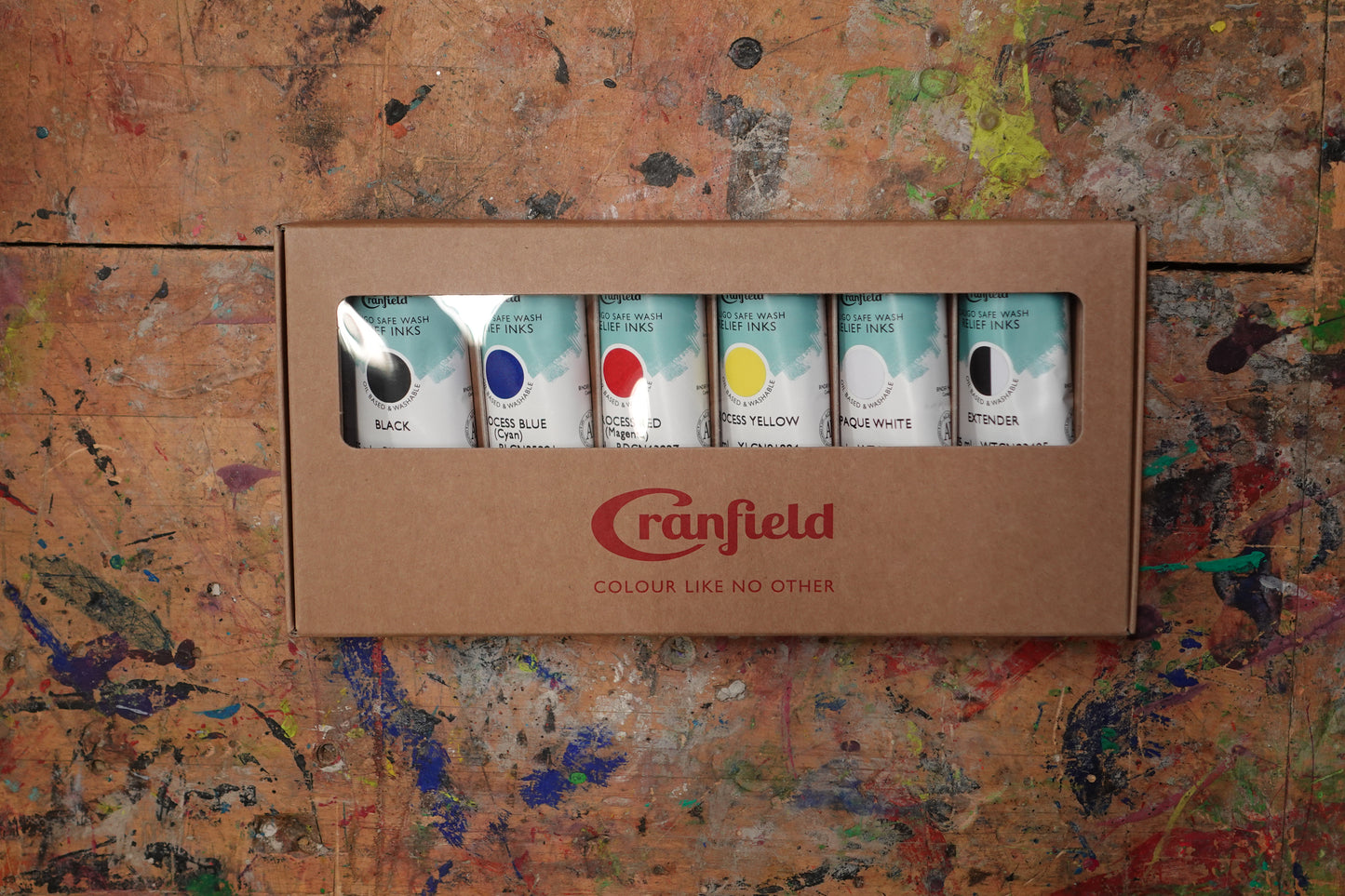 Cranfield Caligo Safe Wash Relief Ink Set – 6 x 75ml Tubes