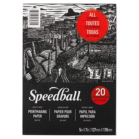 Speedball printmaking paper pad - 20 sheets 245g/m²