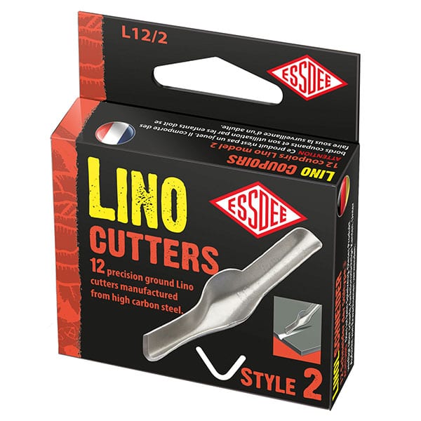 Lino Cutter Inserts - Pack of 12 (Single Style) High Carbon Steel Cutters