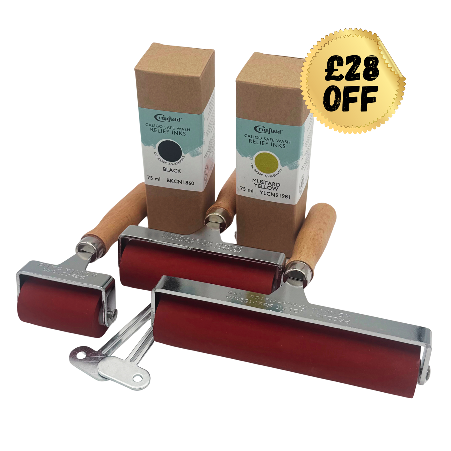 Studio Roller Trio + Ink Printmaking Bundle