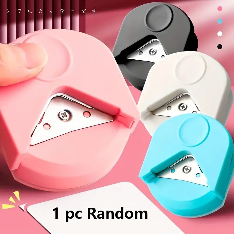 Pooki Presses Stainless Steel Corner Cutter – Portable Rounder for Photos & Paper Crafts (Random Color)