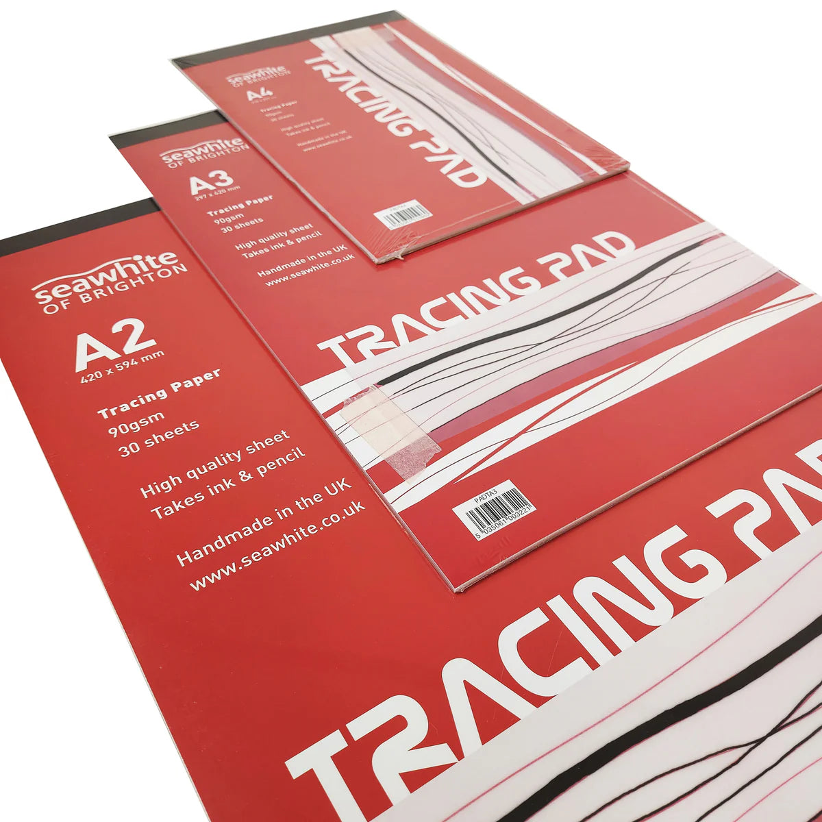 Seawhite Tracing Paper Pad - 90gsm - Ideal for Printmakers - Available in A4, A3, and A2 - 30 Sheets