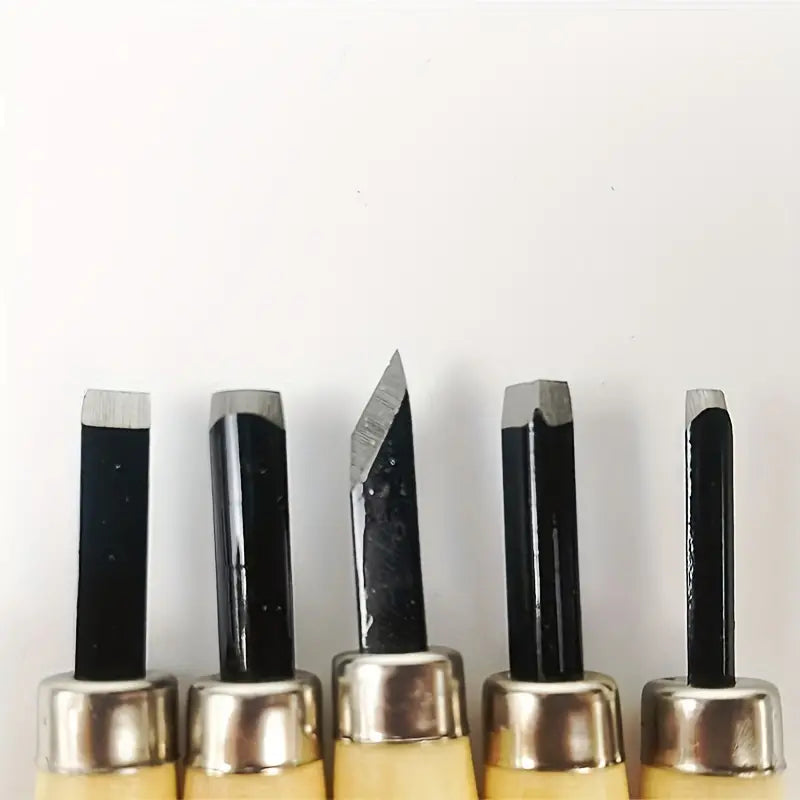 Pooki Presses Lino Cutting Tool Set – 5-Piece Set for Printmakers