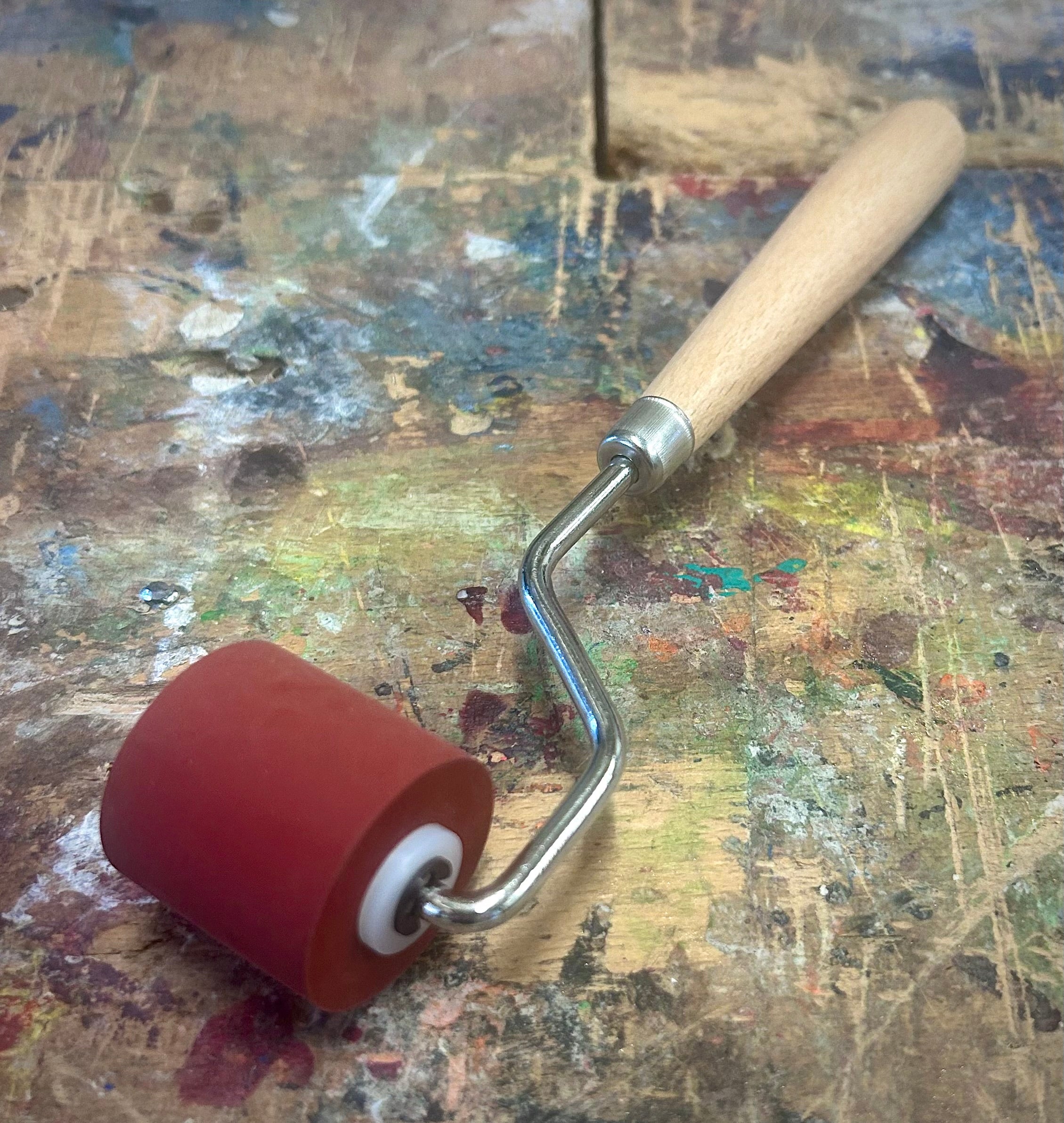 30mm Soft Rubber Roller - Versatile Ink Applicators for Water & Oil-Based Inks