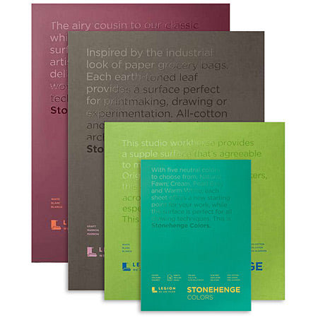 Stonehenge - printmaking pad - 15 sheets - 9x12 IN - 22.86 x 30.48CM - white