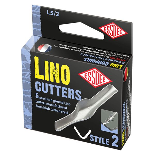 Essdee Lino Cutter Inserts - Pack of 5 Assorted High Carbon Steel Cutters for Linocut Engraving