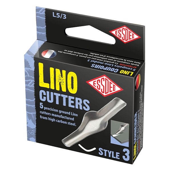Essdee Lino Cutter Inserts - Pack of 5 Assorted High Carbon Steel Cutters for Linocut Engraving