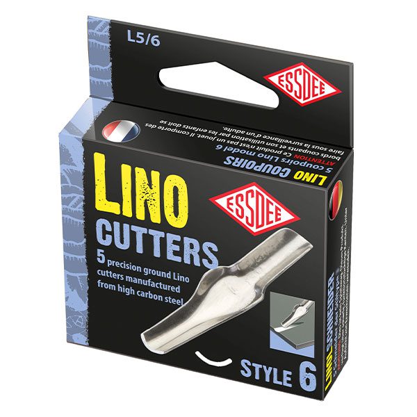Essdee Lino Cutter Inserts - Pack of 5 Assorted High Carbon Steel Cutters for Linocut Engraving