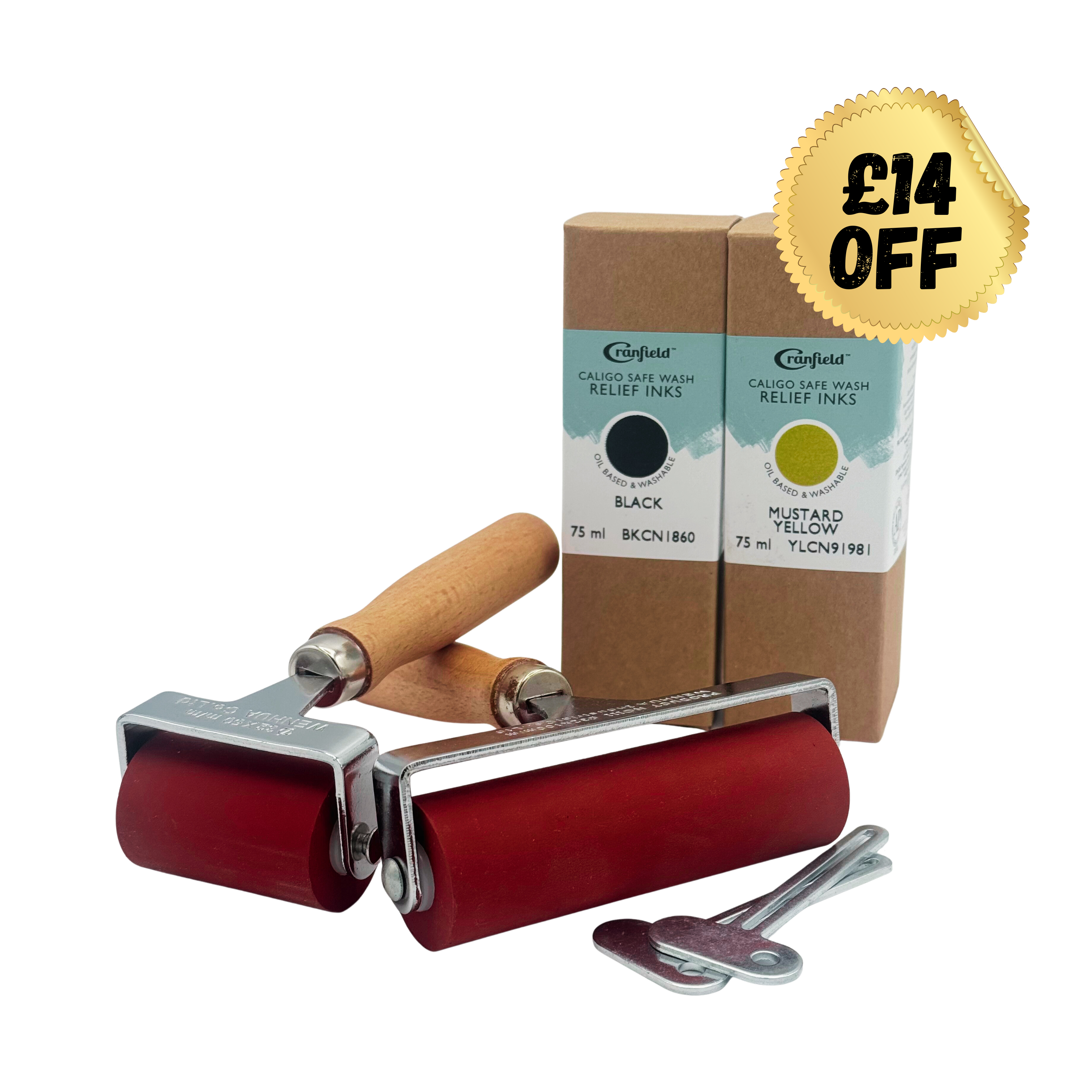 Two-Roller Printmaking Bundle with Inks – Black Friday Utility Set