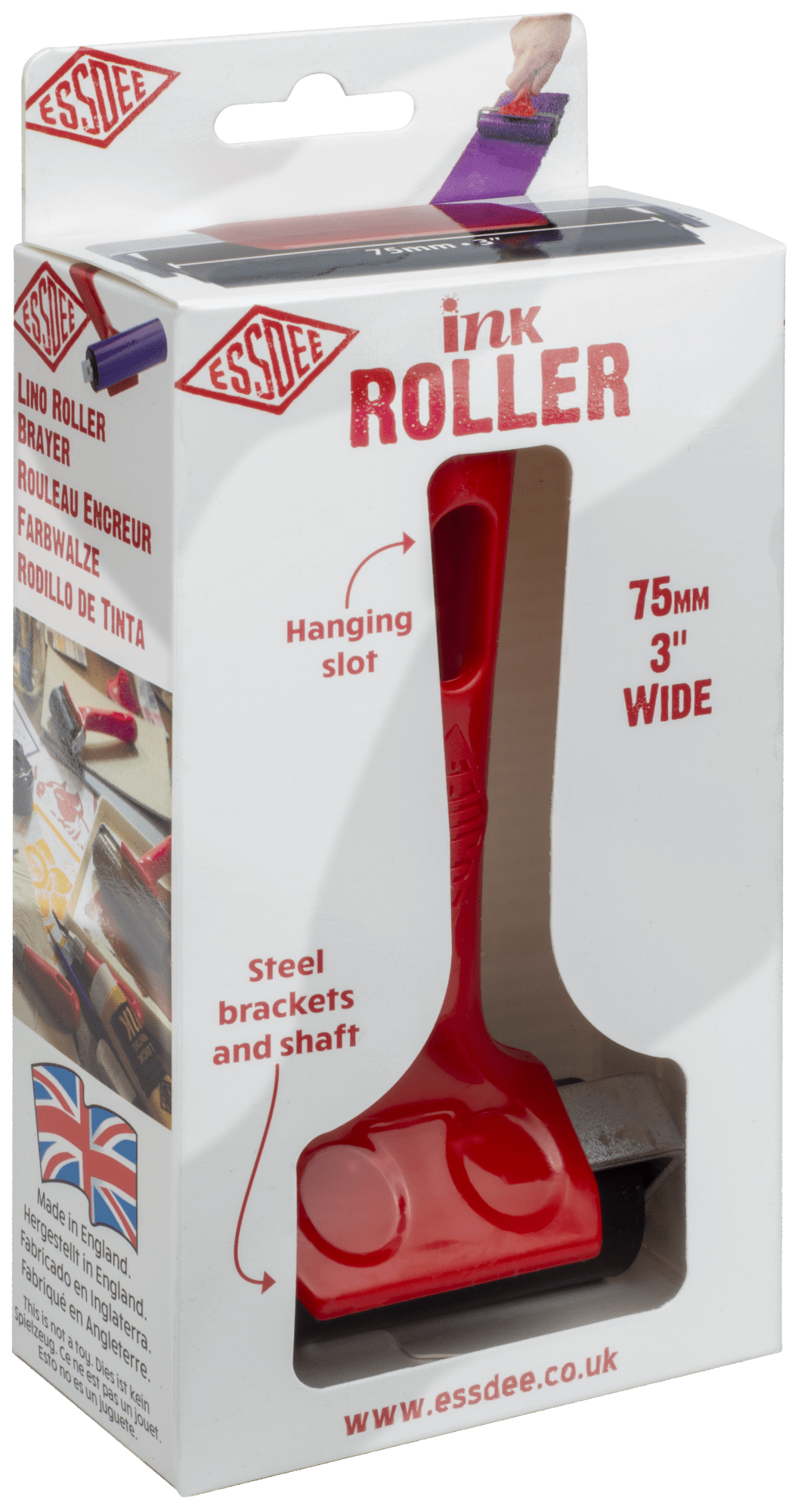 Essdee Student Quality Red Handled Ink Roller Brayer