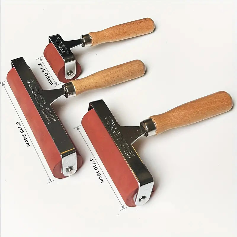 100mm Soft Rubber Roller - Versatile Ink Applicators for Water & Oil-Based Inks