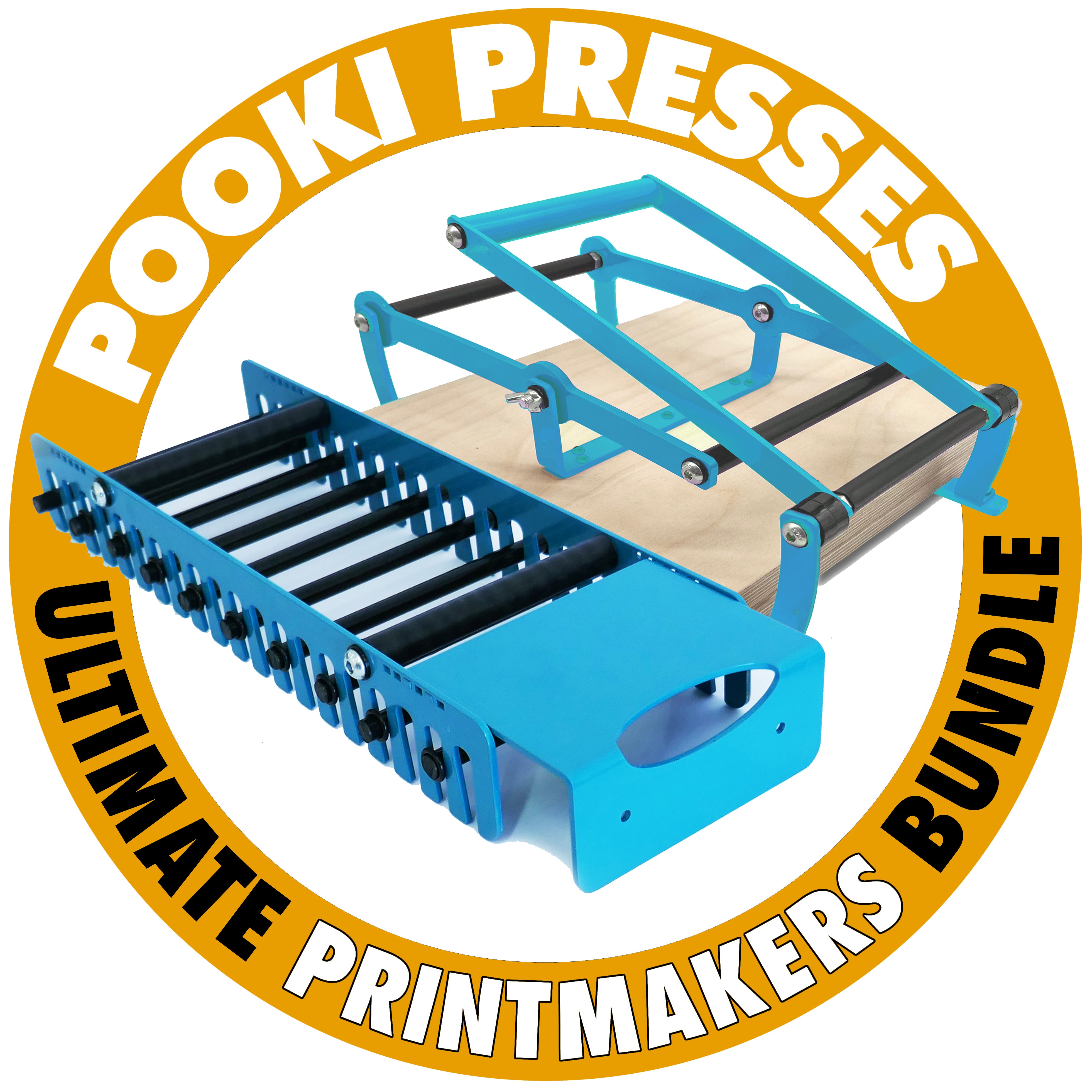 Printmakers Ultimate Press Bundle - A3 Pooki Press, Drying Rack and Printing Blanket