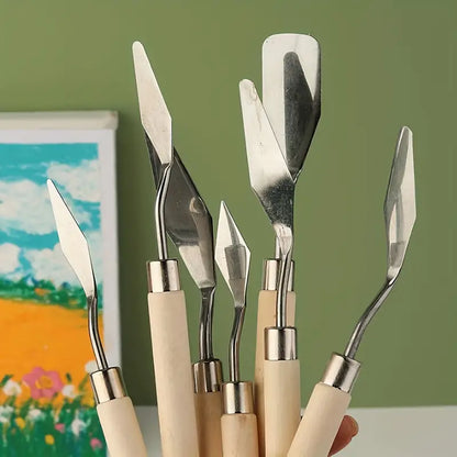7pcs Stainless Steel Mini Palette Knife Set