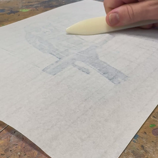 Hand Burnishing Using a Bone Folder