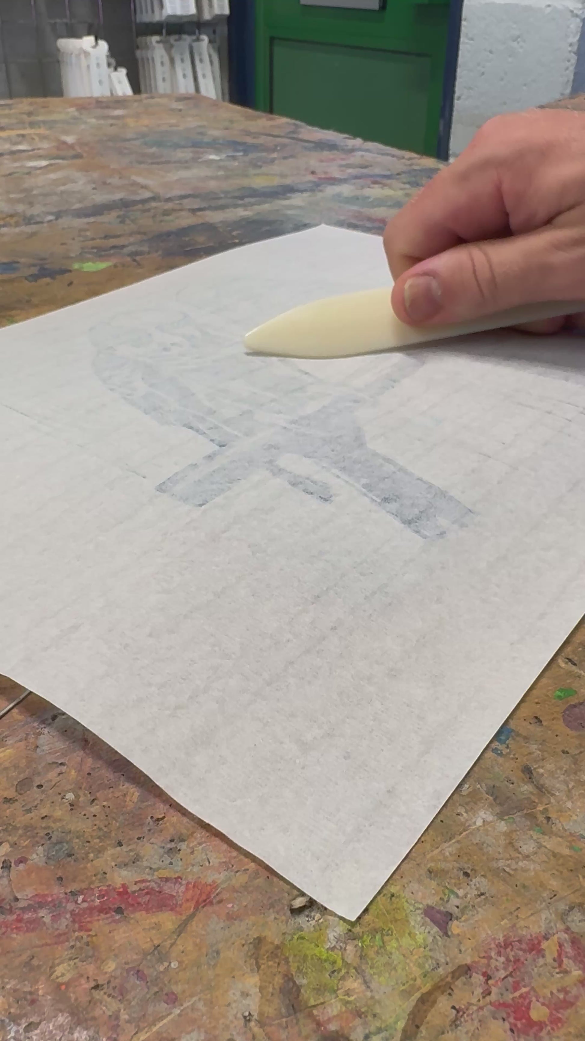Hand Burnishing Using a Bone Folder